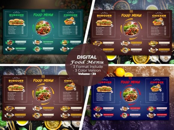 Digital Food Menu Design Template V-23: A Modern Toolkit