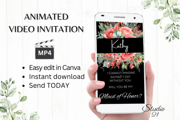 Floral Maid of Honor Proposal: A Fresh Take on Modern Invitations