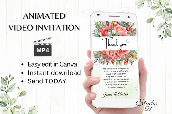 Floral Wedding Thank You: Elevate Your Brand with This Design