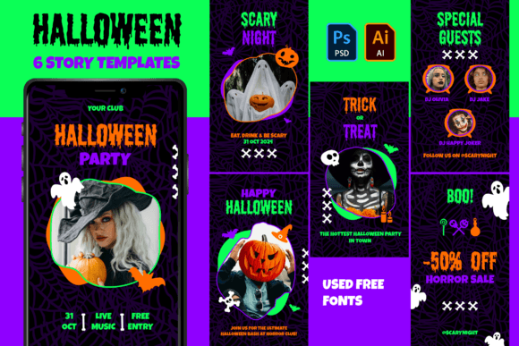 Neon Halloween Story Templates: Your Ultimate Spooky Season Toolkit