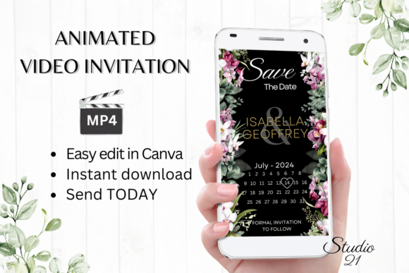 Orchids Save the Date W2455B: Elevate Your Event Announcements