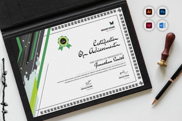 Professional Certificate of Completion Template for Awards